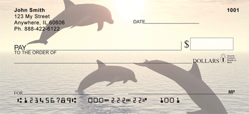 Dolphin Silhouettes Checks