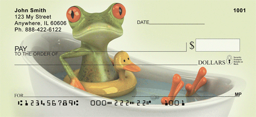 Funky Frogs Personal Checks