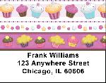 Colorful Cupcakes Address Labels