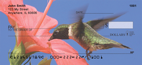 Hummingbirds and Flowers Personal Checks