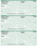 Green Marble 3 Per Page Laser Checks Product Image