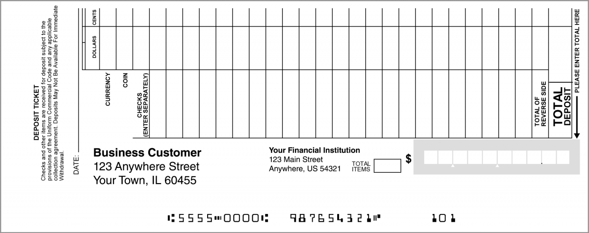 Business Deposit Books