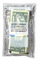 extra value,  Clear PermaLok Deposit Bag, 4.5" X 7.75"