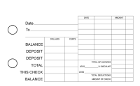 Blue Knit General Itemized Invoice Business Checks | BU3-BLU02-GII