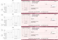 Burgundy Marble General Itemized Invoice Business Checks | BU3-BMA01-GII