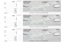 Brushed Metal Itemized Payment Business Checks | BU3-CDS23-IPR