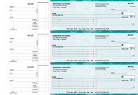 Teal Marble Itemized Payment Business Checks | BU3-EMA01-IPR