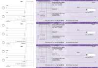 Purple Marble Standard Itemized Invoice Business Checks | BU3-UMA01-SII
