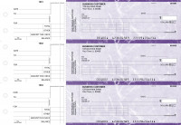 Purple Marble Standard Invoice Business Checks | BU3-UMA01-SNV