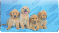 Golden Retriever Pups Keith Kimberlin Leather Cover | CDP-KKM13