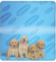 Golden Retriever Pups Keith Kimberlin Leather Cover | CDP-KKM13