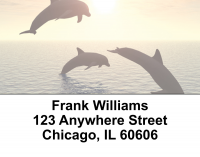 Dolphin Silhouettes Address Labels | LBEVC-02