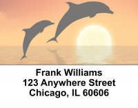 Dolphin Silhouettes Address Labels | LBEVC-02
