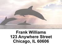 Dolphin Silhouettes Address Labels | LBEVC-02