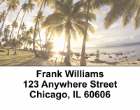 Palm Paradise Address Labels | LBEVC-18