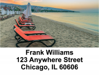 Beach Loungers Address Labels | LBEVC-25