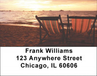 Beach Loungers Address Labels | LBEVC-25