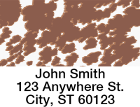 Cowhide Personal Address Labels | LBGEOC-31
