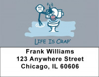 Toilet Humor Life Is Crap Address Labels | LBLIC-14