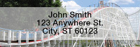 Wooden Roller Coasters Narrow Address Labels | LRCOA-02