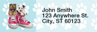More Sneaker Pups Keith Kimberlin Rectangle Address Labels | LRRKKM-02