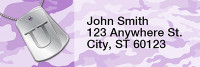 Dog Tag Monogram U Rectangle Address Labels | LRRMONO-04U