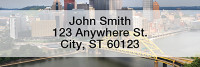City Skyline Rectangle Address Labels | LRTVL-13