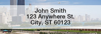 City Skyline Rectangle Address Labels | LRTVL-13