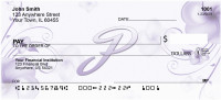 Floral Monogram P Personal Checks | MONO-02P