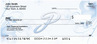 Floral Monogram P Personal Checks | MONO-02P