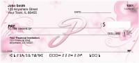 Floral Monogram P Personal Checks | MONO-02P