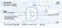 Bubbly Monogram D Personal Checks | MONO-05D
