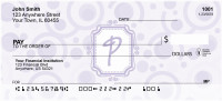 Bubbly Monogram P Personal Checks | MONO-05P