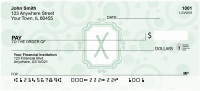 Bubbly Monogram X Personal Checks | MONO-05X