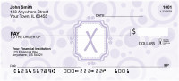 Bubbly Monogram X Personal Checks | MONO-05X