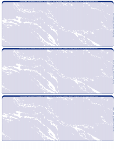 Blue Marble Blank 3 Per Page Laser Checks