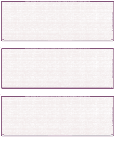 Violet Safety Blank 3 Per Page Laser Checks