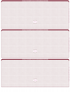 Burgundy Safety Blank High Security 3 Per Page Laser Checks