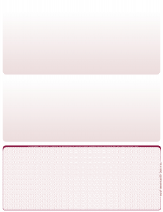 Burgundy Safety Blank Bottom Laser Checks