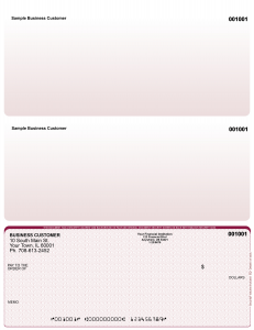 Burgundy Safety Bottom Laser Checks