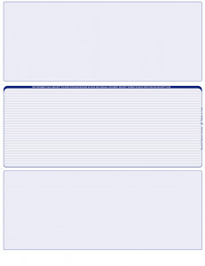 Blue Lines Blank Middle Laser Checks