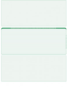 Green Lines Blank Middle Laser Checks