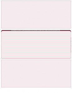 Burgundy Lines Blank Middle Laser Checks