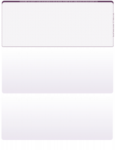 Violet Safety Blank Top Laser Checks