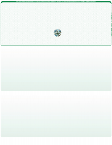 Green Safety Value Hologram Blank Top Laser Checks