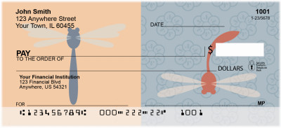 Retro Dragonflies Personal Checks | ANI-008