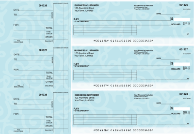 Swirls Itemized Payment Business Checks | BU3-CDS24-IPR
