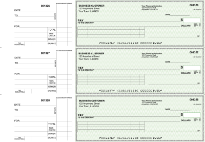 Green Safety Itemized Payment Business Checks | BU3-GRN01-IPR