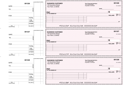 Pink Safety Itemized Payment Business Checks | BU3-PSF01-IPR