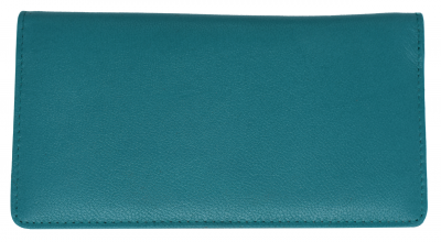 Teal Premium Leather Checkbook Cover  | CLG-TEL01
